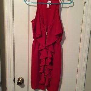 Ruffled Zipper Dress